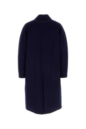 Ermenegildo Zegna Mens Navy Blue Wool Coat P08r Cappotti