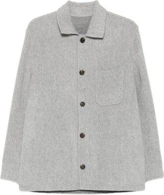 Eleventy Giacca con motivo a spina di pesce - Grigio