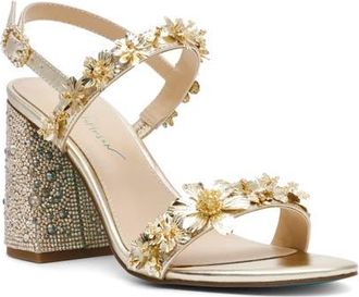 Betsey Johnson Drue Sandal in Light Gold at Nordstrom, Size 7.5