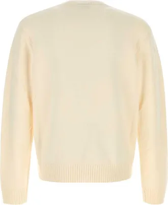Casablanca Mens Bosozuku Sweater Beige Merino Wool Embroidery
