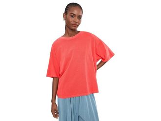 Free People Movement Tackle T-Shirts Womens Clothing Grapefruit : LG (Womens 12-14), Cotton