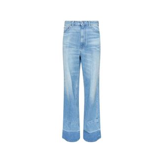 Maison Margiela Wide-leg jeans - Dames - Jeans - Blauw - Maat: W32 Katoen
