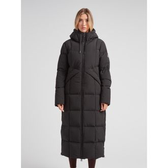 JACK1T Black Star Extra Long Down Coat at Nordstrom, Size X-Small