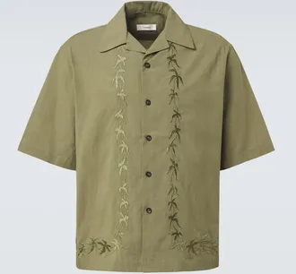 Commas Embroidered bowling shirt