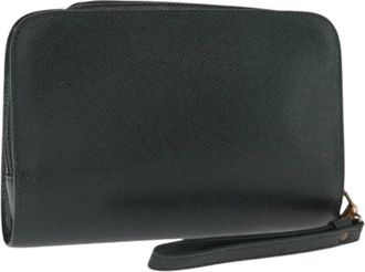 Louis Vuitton Pre-owned Clutches, female, Green, Size: ONE SIZE Pre-owned Leather Clutch