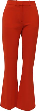 Victoria Beckham High-Rise Wide-leg Trousers In Orange Polyester