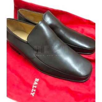 Bally Mens Brown Leather Loafers Size 45