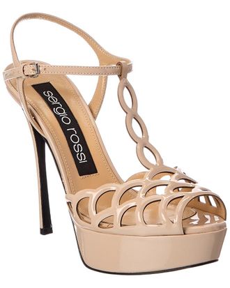 Sergio Rossi Mermaid 90 Patent Platform Sandal