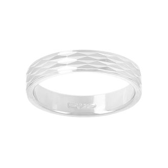 Autentica Diamond Cut Band Ring 4mm