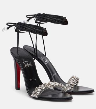 Christian Louboutin Sandalias Fanny Jolly de piel adornadas