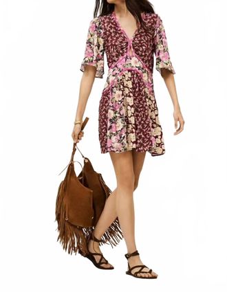 BA&SH Indrea Dress In Bordeaux