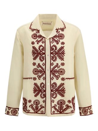 Baziszt Foug&egrave;re embroidered shirt - Toni neutri