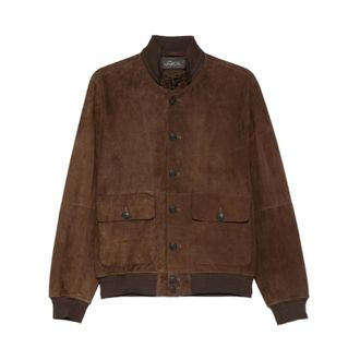 The Jack Leathers Bomber Jackets, male, Brown, Size: M Riverside Bomber Jacket