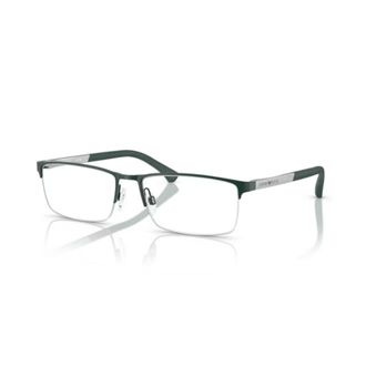Emporio Armani 0ea1041 Rectangular Metal Frame Semi-Rimless Eyeglasses