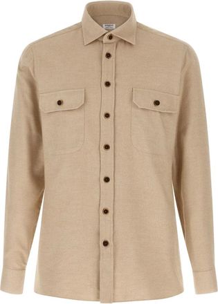 Borriello Heren, Overhemden, Beige, Maat: 2XL Flanel