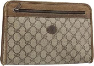 Gucci Pre-owned Plastic Clutch - Dames - Vintage Clutch - Beige - ONE Size - Vintage