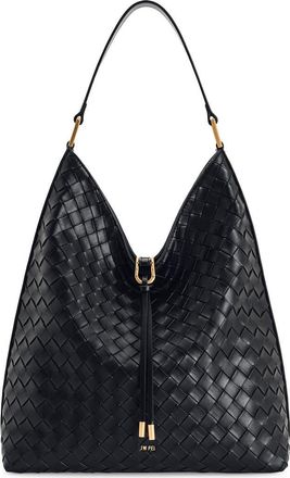 JW PEI Aria Woven Faux Leather Shoulder Bag in Black at Nordstrom