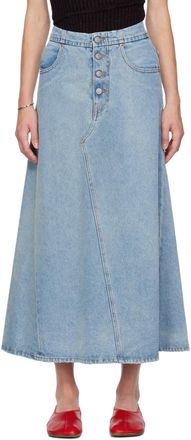 Chloé denim midi skirt - women - Fabric - 36 - Blue from