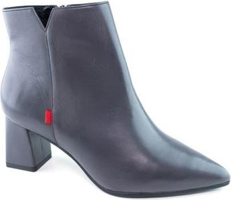 Marc Joseph New York Ramona Ave Block Heel Bootie in Charcoal Brushed Napa at Nordstrom, Size 7.5