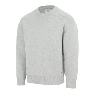 Firetrap Heren gebreid katoenen crew neck sweatshirt (Lichtgrijs)