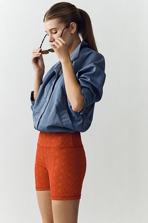 Strut-This Eyelet High-Rise Biker Shorts