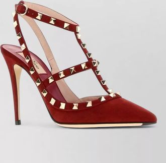 Valentino Garavani suede leather rockstud pumps
