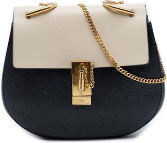 Chlo&eacute; Pre-owned Chloe Small Bicolor Smooth and Grained Calfskin Drew Crossbody Ladies QPWCBQ7AREDYHR2W