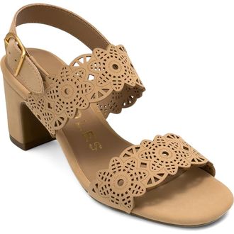 Aerosoles Glen Slingback Sandal in Beige Bisque Perf Faux Nubuck at Nordstrom, Size 5.5
