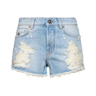 John Richmond Denim Shorts - Dames - Denim shorts - Blauw - W26 - Denim - Korte Broeken