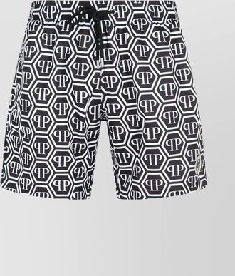 Philipp Plein printed polyester swim trunks