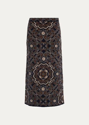 Cara Cara Clara Bandana Jacquard Midi Skirt