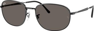 Ray-Ban Dark Grey Square Unisex Sunglasses RB3754 002/B1 60