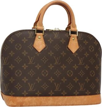 Louis Vuitton Alma Handbag Monogram Canvas Brown Canvas Bag (Pre-Owned)