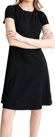 Joseph Ribkoff Short Sleeve Fit & Flare Dress In Black