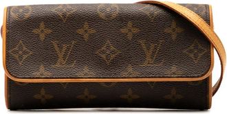 Louis Vuitton Borsa a tracolla Pochette Twin PM con monogramma 2000 - Marrone