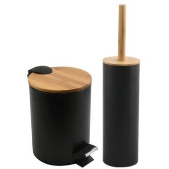 Spirella Papelera Con Pedal Y Escobilla 3l Adonis Negro Mate Spirella