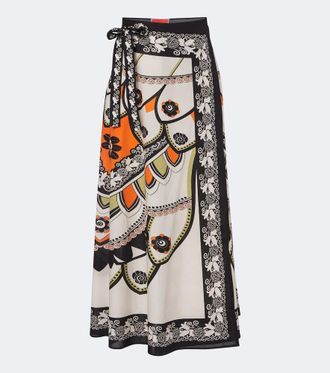 La DoubleJ Falda envolvente Sarong de muselina de algod&oacute;n