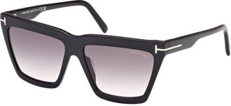 Tom Ford FT1110 EDEN 01B Womens Sunglasses Black Size 56
