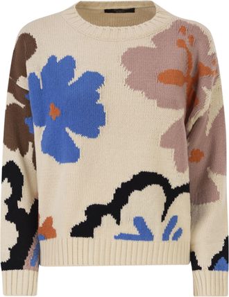 Max Mara Weekend Maxmara Wkdcelebre gemusterter Baumwoll-Rundhalsausschnitt