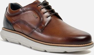 Pod Mens Pod Finch Leather Mens Cognac Lace-Up Shoes - Brown - Size: 11