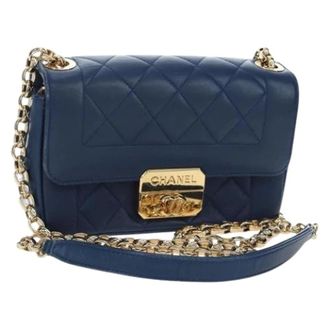 Chanel Pre-owned Vintage Shoulder Bag - Dames - Pre-owned - Blauw - Maat: ONE Size Leer