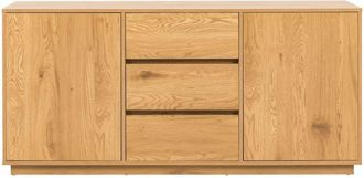 DRAWER Aparador de 2 puertas, 3 cajones de madera l180cm - madera clara