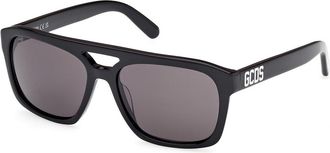 GCDS GD0058 01A Mens Sunglasses Black Size 56