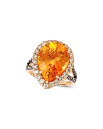 Le Vian 14K Strawberry Gold 7.53 Ct. Tw. Diamond & Citrine Ring