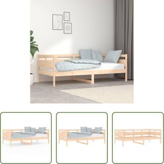 vidaXL Divano letto - Dormeuse in Legno Massello di Pino 90x190 cm