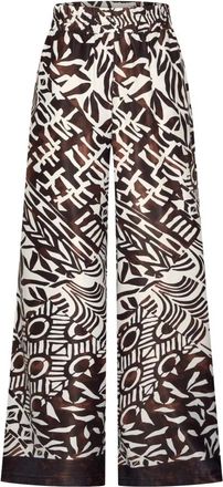 Hart by Helena Hart Jay Vinty 7711 Wide Broeken - Dames - Wijde Broeken - Veelkleurig - 2XL - Rayon - Broeken