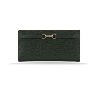 Michael Kors Wallets & Cardholders, female, Green, Size: ONE SIZE Grained Leather Wallet