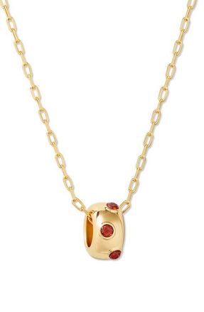 Brook & York Kate Birthstone Pendant Necklace in Gold - January at Nordstrom