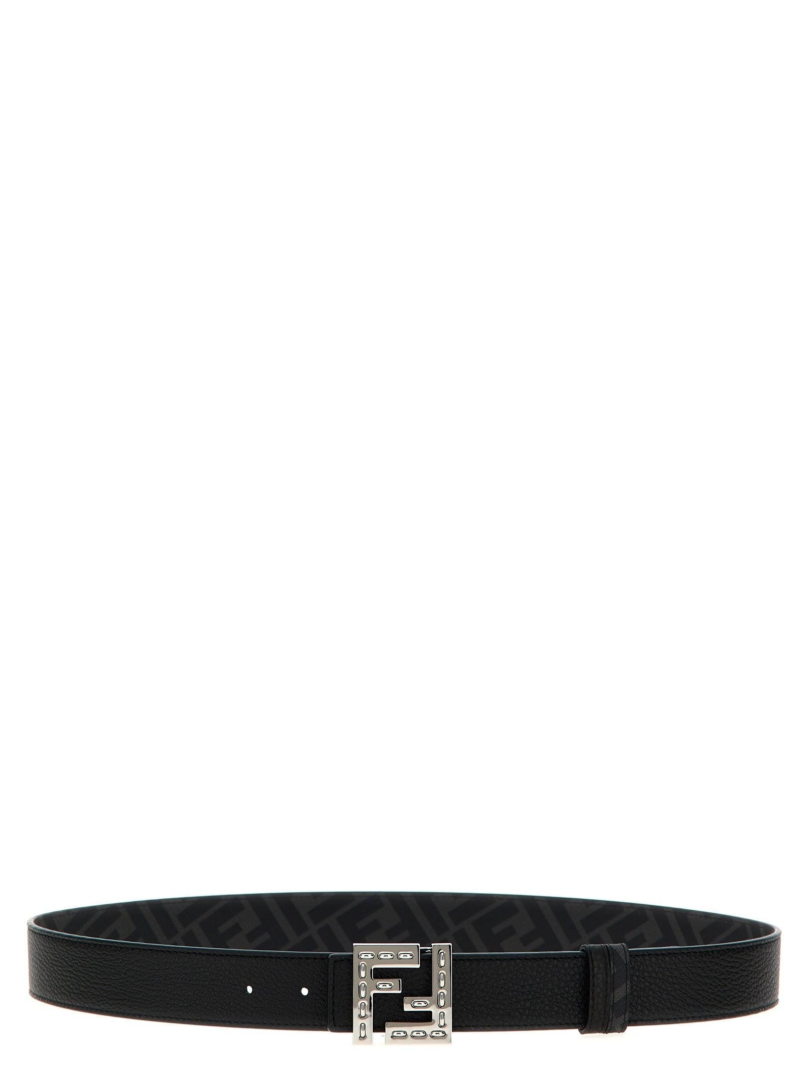 ベルト FENDI BEIGE LEATHER FF REVERSIBLE BELT FF Belt Leather Beige | Fendi