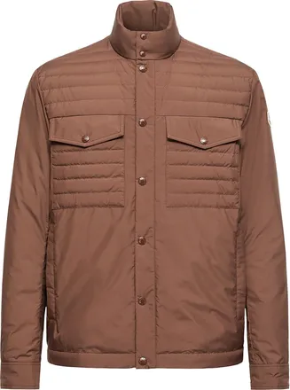 Moncler Moncler Vnorviane Mid-length Down Jacket, Men, Brown, Size: 0